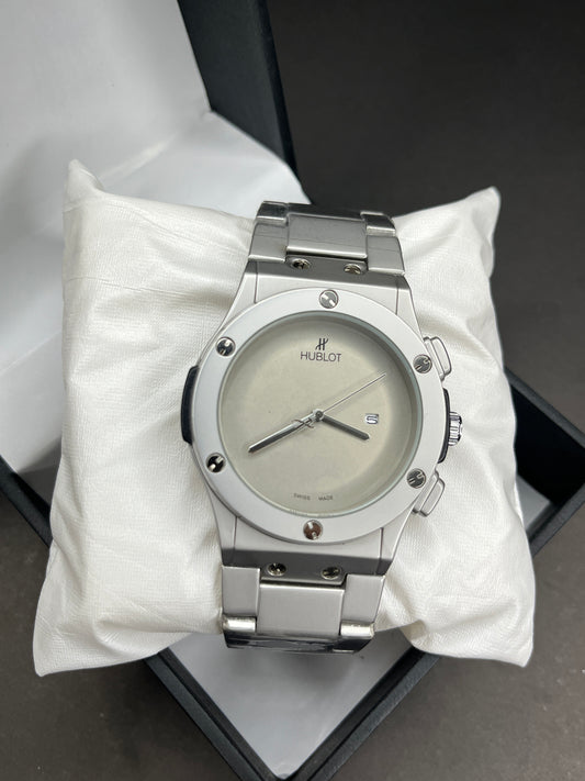 Hublot - Date | Siver Dial | Silver Chain