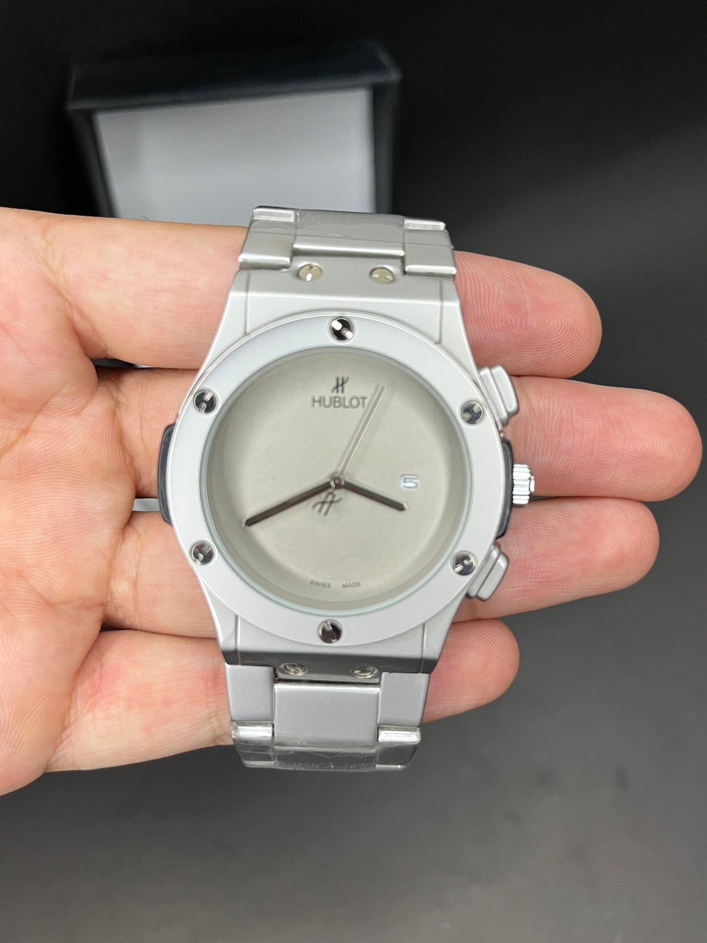 Hublot - Date | Siver Dial | Silver Chain