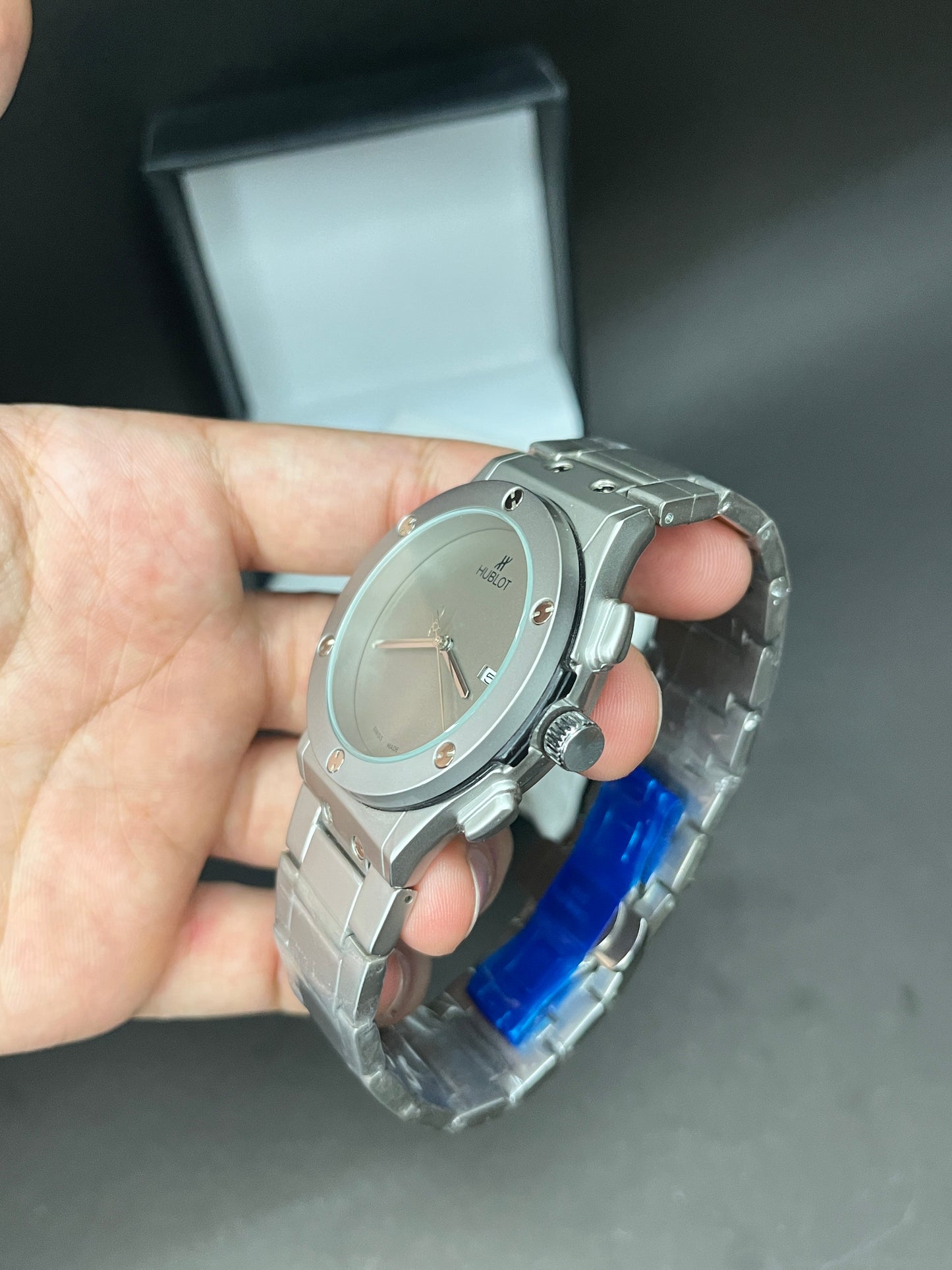 Hublot - Date | Siver Dial | Silver Chain